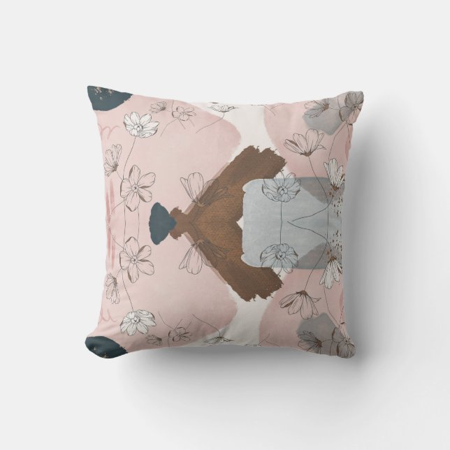 ALMOFADA TRAVESSEIRO DECORATIVO DE ABSTRATO DE ARTE MODERNA (Frente)