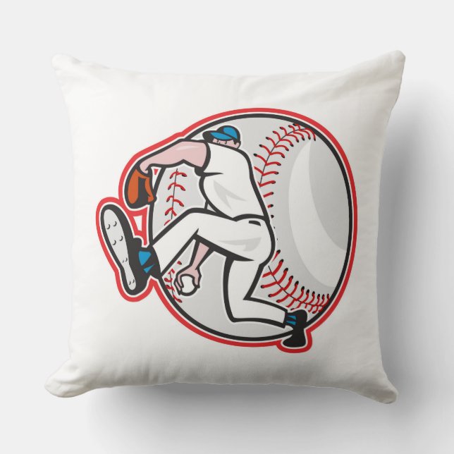 Almofada Travesseiro decorativo de algodão/Baseball de Grau (Frente)