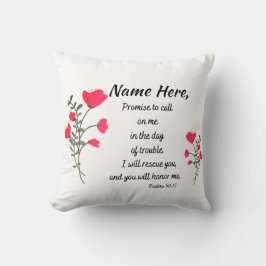 Almofada Travesseiro decorativo de Algodão de Script Psalms