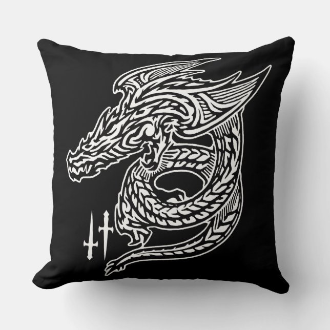 Almofada Travesseiro decorativo de Algodão Wing Dragon Grad (Frente)
