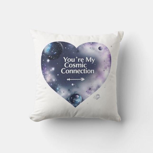 Almofada Travesseiro decorativo de Amor Cósmico - Presente  (Frente)