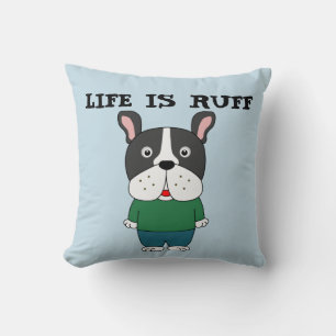 ALMOFADA TRAVESSEIRO DECORATIVO DE AMOR DE CÃO, A VIDA É RU