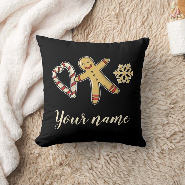 Almofada Travesseiro decorativo de Amor de Gingerbreadman (Cobertor)