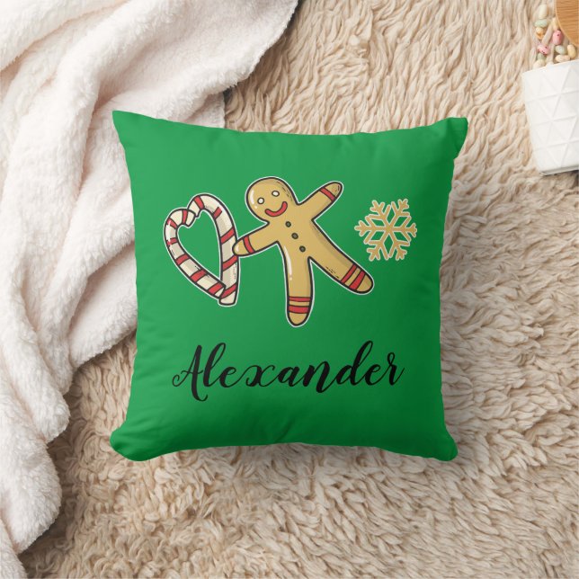Almofada Travesseiro decorativo de Amor de Gingerbreadman (Cobertor)