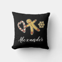 Travesseiro decorativo de Amor de Gingerbreadman