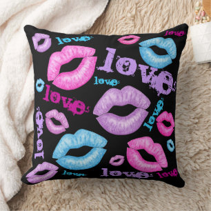 Almofada Travesseiro decorativo de amor e beijo