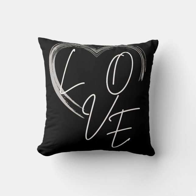 Almofada Travesseiro decorativo de Amor Negro (Frente)