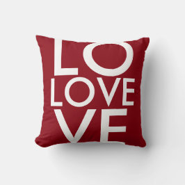 Almofada Travesseiro decorativo de amor reversível vermelho