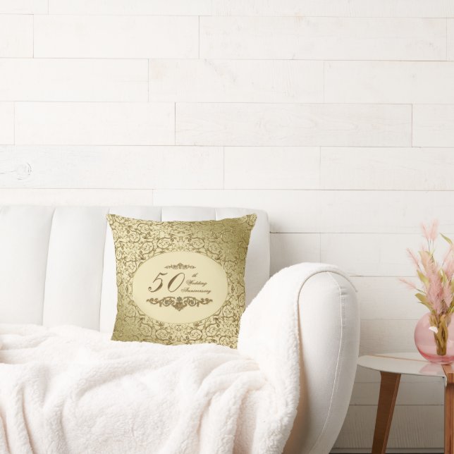 Almofada travesseiro decorativo de aniversário de 50 anos d (Sofá)
