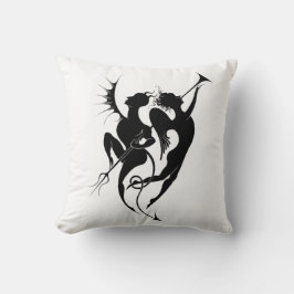 Almofada Travesseiro decorativo de Anjo e Silhouette Diabo