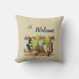 Almofada Travesseiro decorativo de aquarelas ao ar livre