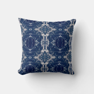 Almofada Travesseiro decorativo de arte geométrico azul