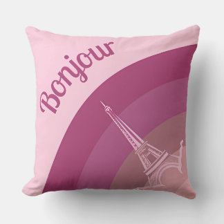 Almofada Travesseiro decorativo de Arte Torre Bonjour Paris