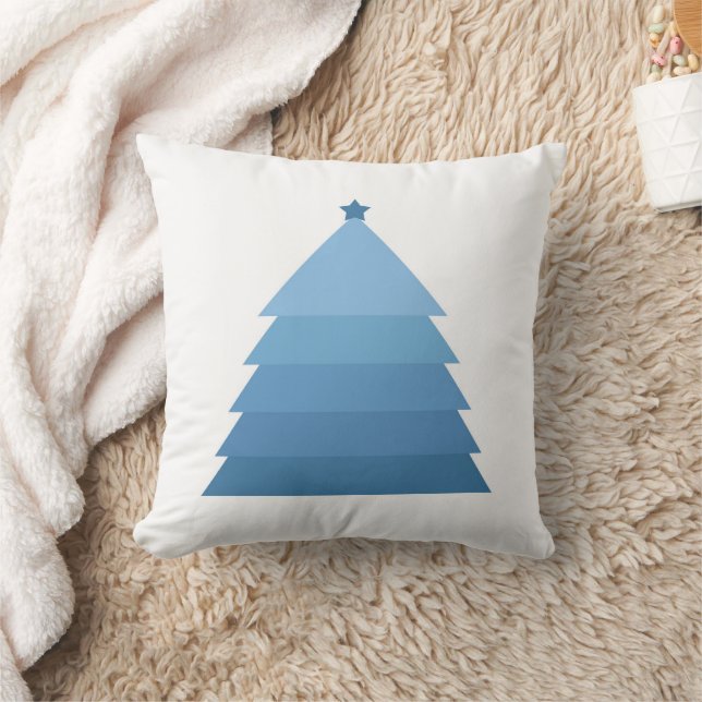 Almofada Travesseiro decorativo de Árvore de Natal Azul (Cobertor)