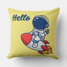 Travesseiro Decorativo de Astronauta Fofo em Fogue