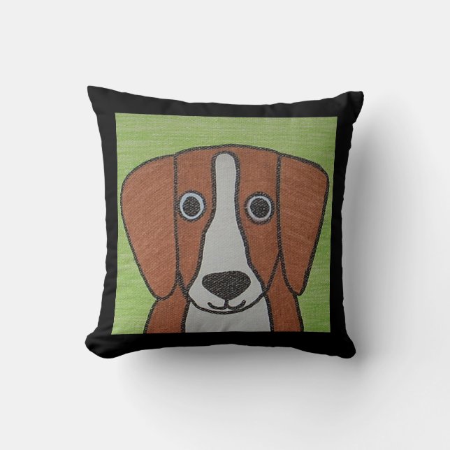 Almofada Travesseiro decorativo de Beagle em Cute (Frente)