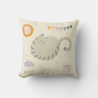 Travesseiro decorativo de bebê gato bonito
