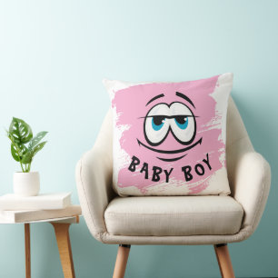 Almofada Travesseiro Decorativo de Bebê Menino Rosa Fofo