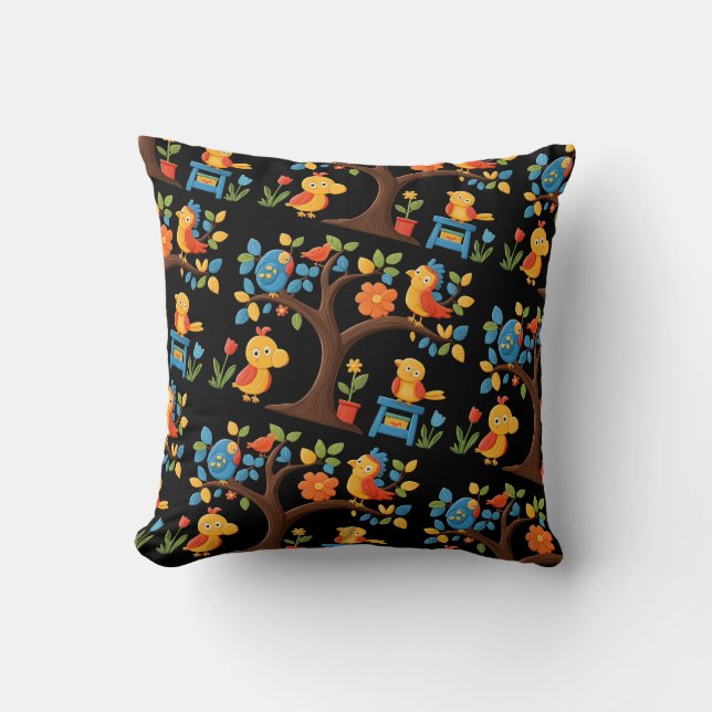 Almofada Travesseiro decorativo de Birds & Blossomas Whimsi (Frente)