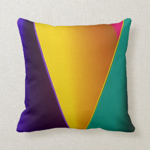 Almofada Travesseiro decorativo de bloco de cor do triângul