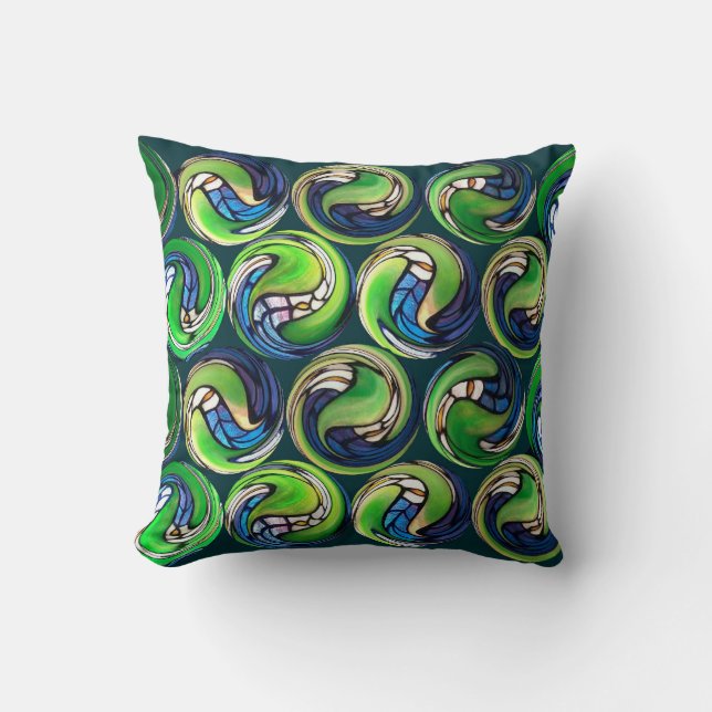 Almofada Travesseiro decorativo de bolhas de Tiffany (Frente)