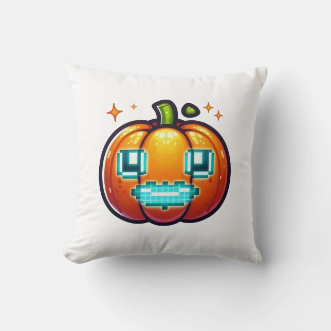 Almofada Travesseiro decorativo de Bomba de Pixel brilhante (Frente)