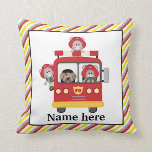 Almofada Travesseiro decorativo de bombeiros para camioneta
