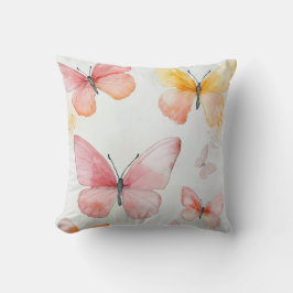 Almofada Travesseiro decorativo de Borboleta de Aquarela