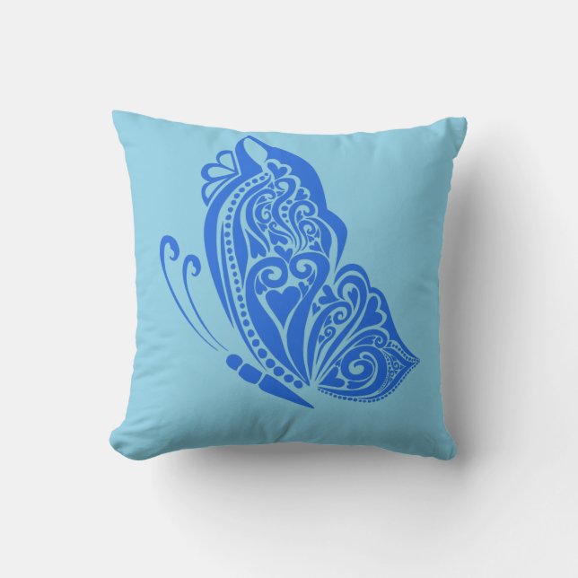 Almofada Travesseiro decorativo de Borboleta de Pêssego Lar (Frente)