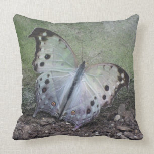 Almofada Travesseiro decorativo de borboleta tropical branc