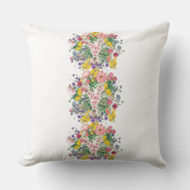 Almofada Travesseiro decorativo de Buquê de flor selvagem