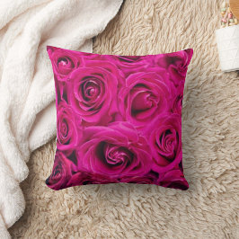 Almofada Travesseiro decorativo de Buquê rosa-rosa elegante