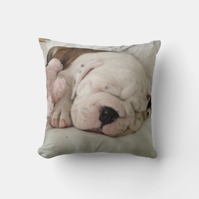 Almofada Travesseiro decorativo de cachorrinho com touro (Frente)