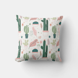 Almofada travesseiro decorativo de Cactus colorido