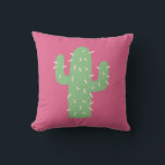 Almofada Travesseiro decorativo de Cactus Cugado<br><div class="desc">O cacto de rabisco feliz adiciona brilho a um quarto de berçário fofo ou de criança.</div>