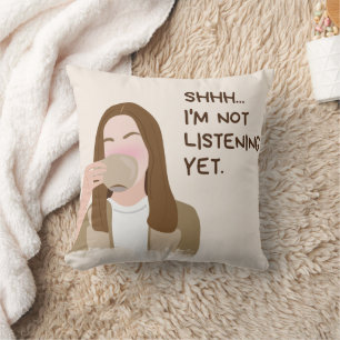 Almofada Travesseiro decorativo de café com borda - Cozy e 
