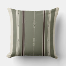 Travesseiro decorativo de café e de oliveiras