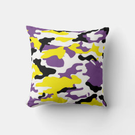 Almofada Travesseiro decorativo de Camo Amarelo Ultra Viole