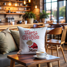 Almofada Travesseiro decorativo de Capybara de Natal