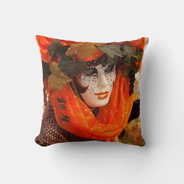 Almofada Travesseiro decorativo de Carnaval de Máscara Funk (Frente)