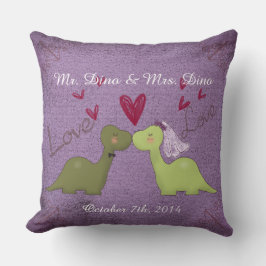Almofada Travesseiro decorativo De Casamento De Dinossauro