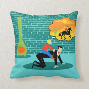 Almofada Travesseiro decorativo de caubói retrô