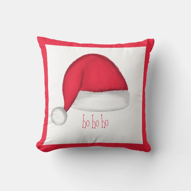 Almofada Travesseiro Decorativo de Chapéu de Papai Noel (Frente)