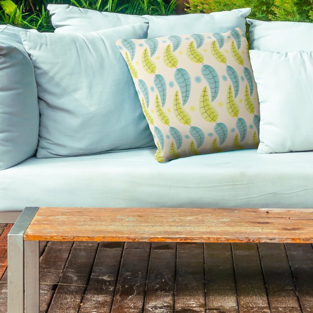 Almofada Travesseiro decorativo de Chartreuse e Aqua (Criador carregado)