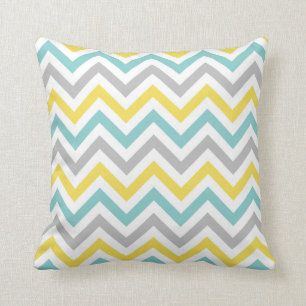 Almofada Travesseiro decorativo de Chevron {Aqua, luz do