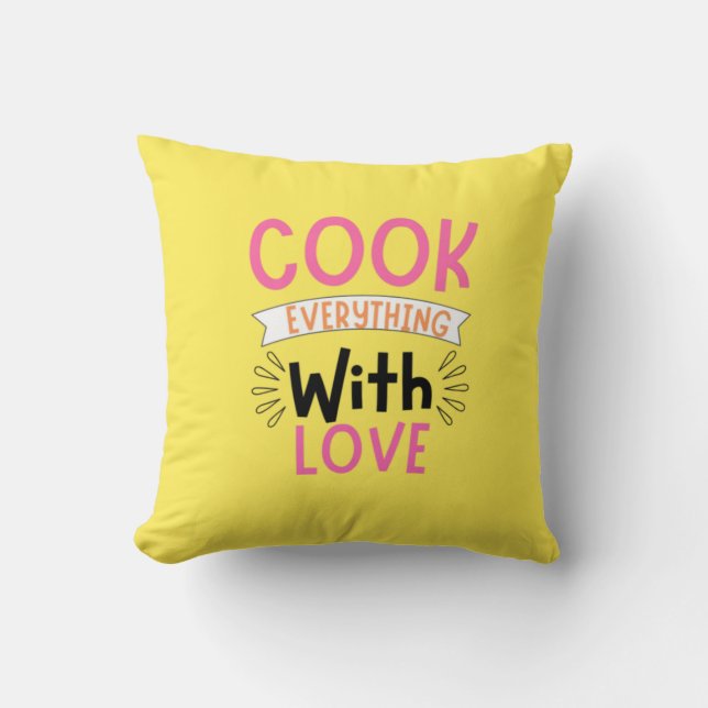 Almofada Travesseiro decorativo de citação da Cozinha Encan (Frente)