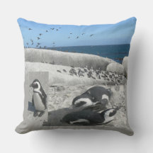 Travesseiro decorativo de Colagem de Pinguins Cort