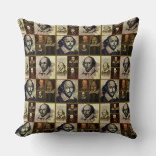 Almofada Travesseiro decorativo de Colagem Shakespeare