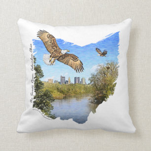 Almofada Travesseiro decorativo de Columbo Ohio do rio de