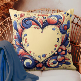 Almofada Travesseiro decorativo de Corações e Flores